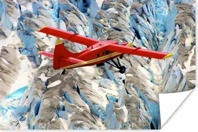 Produktbild von MuchoWow® Poster Flugzeuge - Fliegen - Gletscher 30x20 cm - Plakate - Print