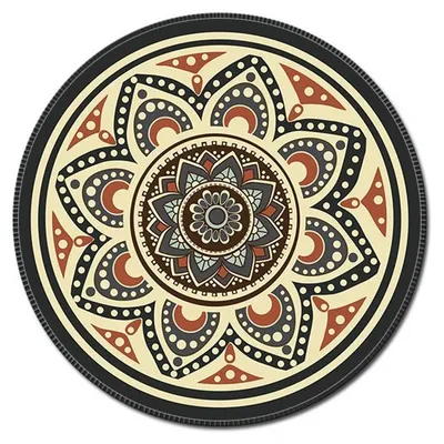 Produktbild von Rundes Mauspad mit Bohemian-Muster
