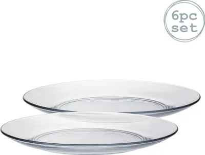 Produktbild von Duralex Lys Glas Dessertteller - Ausgeglichenes, hitzebeständig - 190mm - Packung mit 6