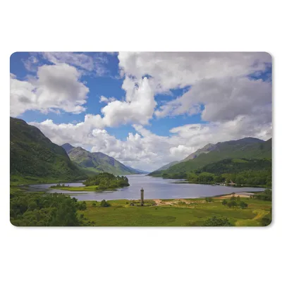 Produktbild von MuchoWow® Schreibtischunterlage Schottland - Wasser - Berge 60x40 cm - XXL Mauspad - Großes Mauspad