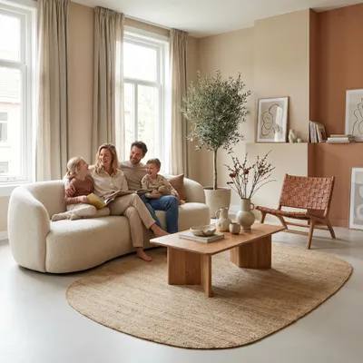 Productafbeelding van Jute vloerkleed, ovaal, Deens design, 160x230 cm