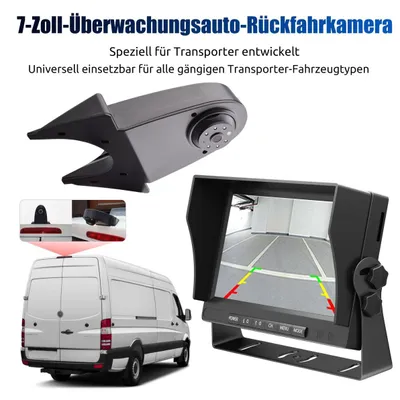 Produktbild von Rückfahrkamera HD mit 7 Zoll Monitor Einparkhilfe für Transporter Sprinter Ducato Transit Nachtsicht Distanzlinien IP68 wasserdicht 170 Grad Weitwinkel 8