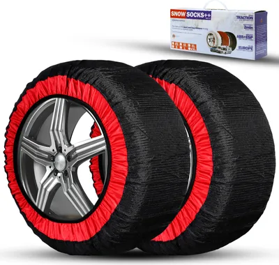 Produktbild von Schneesocken Auto 2tlg Textil Schneeketten Geeignet Größe L
