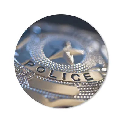 Produktbild von MuchoWow® Mauspad Mousepad Polizeiabzeichen 20x20 cm - Mousepads - Maus Mat - Pad - Mausunterlage - Schreibtischmatte