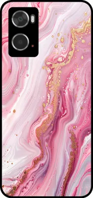 Produktbild von Smartphonica Handytasche passend für Oppo A36 / A76 / A96 mit Marmordruck - TPU Rückabdeckung Fall Marmor Design - Pink