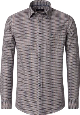 Produktbild von CASAMODA Herren Freizeithemd Langarm Kent Casual-Fit Braun gemustert L