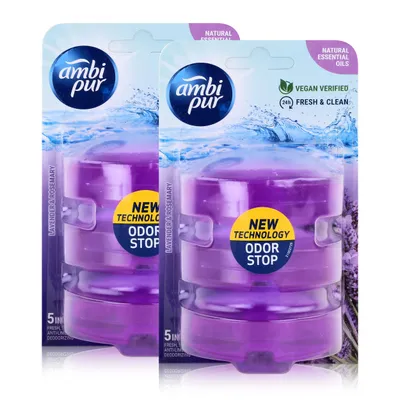 Produktbild von Ambi Pur WC-Frische Lavender & Rosemary Nachfüller 3x55ml (2er Pack)