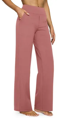 Produktbild von Elzusha – Bequeme Yogahose mit weitem Bein für Damen – Hoher, elastischer Bund und Taschen