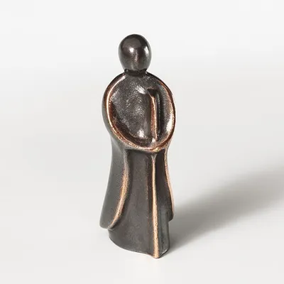 Produktbild von Hirte mit Stab 8 cm Bronze, Krippenfigur