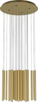 Zdjęcie produktu dla Żyrandol LED ORGANIC złoty szczotkowany 45W Ciepła biel 2200lm metal wym:180x62x62cm IP20 Maxlight
