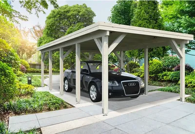 Produktbild von Einzelcarport Palmako Karl 23,1 m² 360 x 762 cm tauchgrundiert