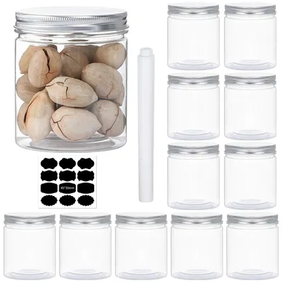 Image de 12 boîtes de rangement en plastique avec couvercles en aluminium
