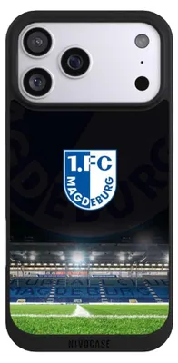 Produktbild von NIVOCASE Handyhülle für Apple iPhone 17 Pro Max  Hülle NIVOpure Case Schwarz Stadion 1. FC Magdeburg 1. FCM