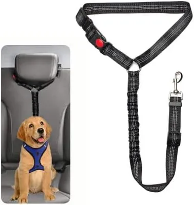 Produktbild von Sicherheitsgeschirr Hund - Anschnallgurt Hund Auto für Kleine Hunde Mittelgroße Hunde Welpen Zubehör (Schwarz)