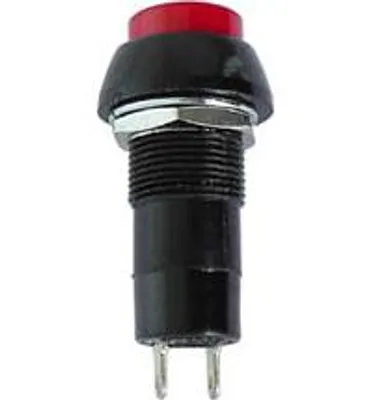 Produktbild von Velleman R1825A/125, Drucktasten-Schalter, Schwarz, Rot, 125 V, 1 A