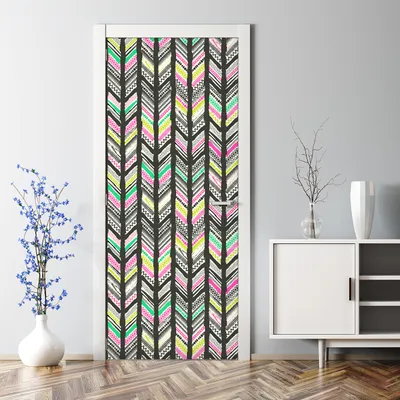 Produktbild von Dekorative Türtattoo selbstklebend Tapete Tür Tattoo Aufkleber Dunkle Blumen Rosa 70 x 200 cm