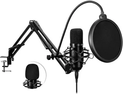 Produktbild von CONNECT IT ProMIc USB-Mikrofon mit Tischarm, schwarz