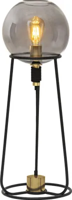 Produktbild von Näve Leuchten Tischleuchte "STELO" H: 71cm Tischleuchte "STELO" H: 71cm Tischleuchten - Tischleuchte "STELO" h: 71cm, Tischlampe im Industrial Style, ausMetall und Glas in schwarz, 71 cm hoch, Maße 26,5 x 26,5 cm, E27-Fassung – Schnurschalter