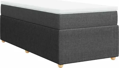 Produktbild von vidaXL Boxspringbett mit Matratze Dunkelgrau 80x200 cm Stoff