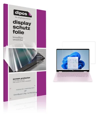 Produktbild von 2x Schutzfolie für HP OmniBook 5 Flip 14 FP0765ng klar Displayschutzfolie Folie Display Schutz dipos