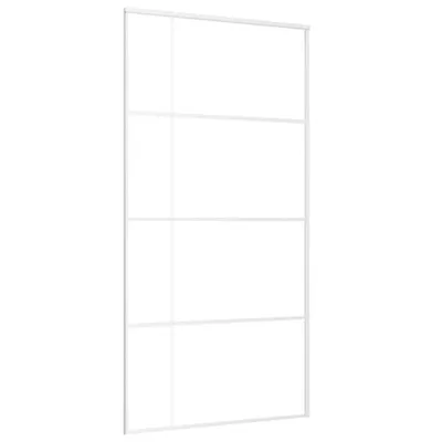 Produktbild von vidaXL Schiebetür ESG Glas und Aluminium 102,5x205 cm Weiß
