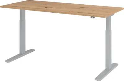 Zdjęcie produktu dla Biurko stacjonarne XMKA19 1800 x 800 x 700-1200 mm dąb/srebrny