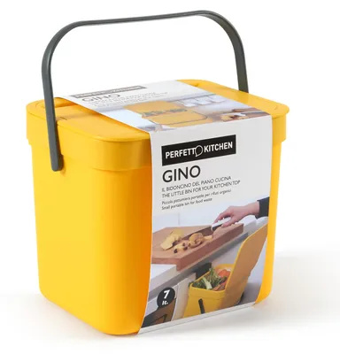 Image de Poubelle organique Perfetto Gino, 7 litres, jaune