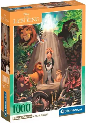 Zdjęcie produktu dla Clementoni - Puzzle 1000 el. Disney Król Lew, Produkt Premium dla Rodzinnej Zabawy
