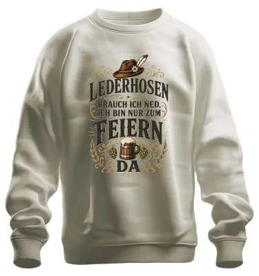 Zdjęcie produktu dla Nie potrzebuję lederhosen, jestem tu tylko, żeby się bawić. Dirndl, bluza, sweter, natura, M