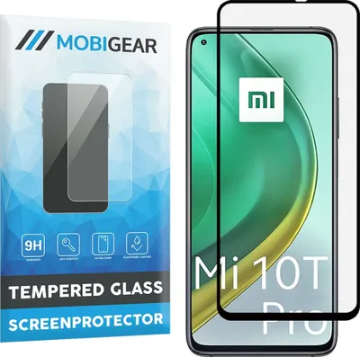 Produktbild von Mobigear Premium  Xiaomi Mi 10T Pro Panzerglas Gehärtetes Glas Displayschutz - Hüllenfreundlich - Schwarz