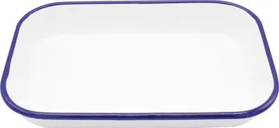 Imagen del producto de KARL KRÜGER - Recipiente para hornear, esmaltado, blanco/azul