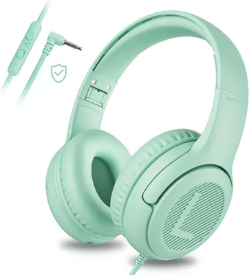 Produktbild von awatrue Kinderkopfhörer mit Mikrofon, kabelgebunden, Lautstärkebegrenzung 85/94dB, faltbar, Stereo Sound, Audio Sharing
