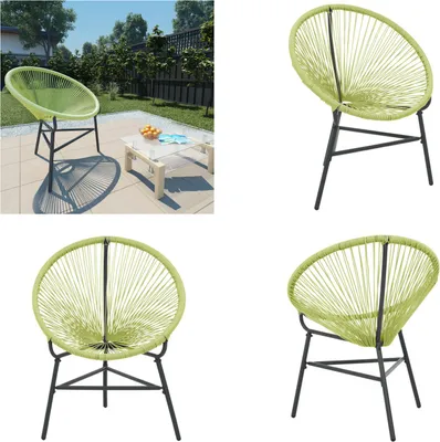 Immagine prodotto di vidaXL Garden Acapulco Chair Poly Rattan Green - Sedia Acapulco - Sedie Acapulco - Poltrone Lounge - Poltrone Lounging
