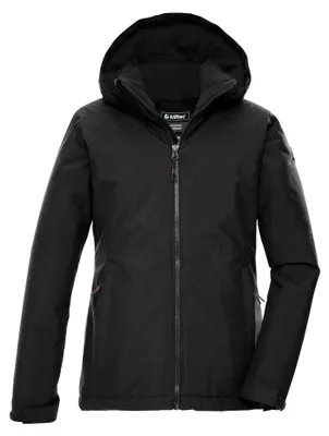 Productafbeelding van killtec meisjes functionele jas/outdoorjas met capuchon, model KOW 217 GRLS JCKT, zwart