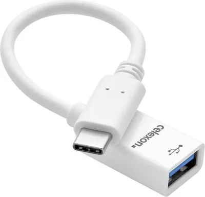 Produktbild von celexon USB-C auf USB-A M/F Adapter, weiß