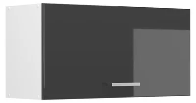 Obrázok produktu pre Nástenná skrinka Vicco R-Line Antracit vysoký lesk/biely 80 cm Plochý, Model 63097