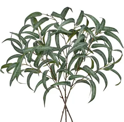 Obrázok produktu pre Plastové eukalyptové lístky, zelené, dĺžka 86 cm, na jarnú výzdobu