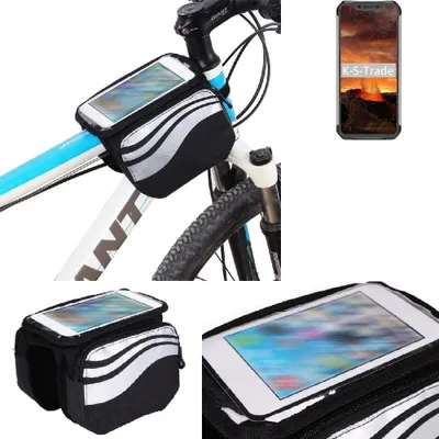Produktbild von K-S-Trade Rahmentasche Fahrrad-Halterung kompatibel mit Blackview BV9600E Rahmenhalterung Fahrrad Handyhalterung Fahrradtasche Handy Smartphone