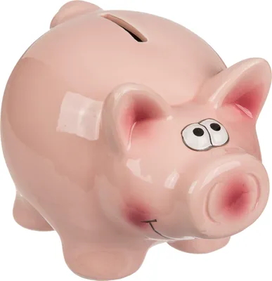 Produktbild von Out of the Blue Spardose mit Schloss, Schwein, Keramik, Rosa, 1-Pack