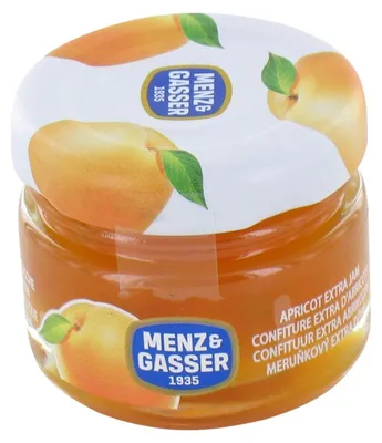 Produktbild von Menz & Gasser Extra Aprikosenmarmelade 24 x 28 g – Fruchtiger Aufstrich, 672 g