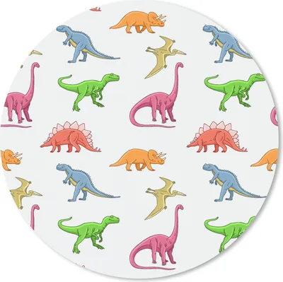 Produktbild von MuchoWow® Mauspad Mousepad Muster - Dino - Kinder - Farben - Kinder - Junge 20x20 cm - Mousepads - Maus Mat - Pad - Mausunterlage - Schreibtischmatte