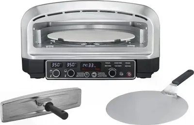 Produktbild von Wilfa Crust, 1 Pizza/Pizzen, Edelstahl, Schwarz, 33 cm, Digital, 450 °C, 100 - 450 °C