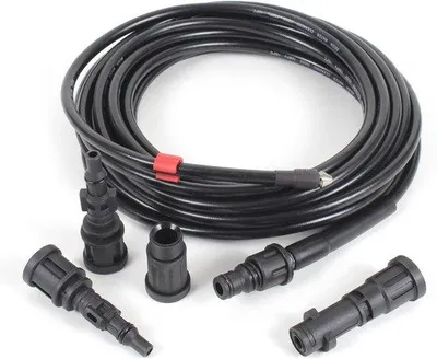 Image de Tuyau de nettoyage de 15 m pour appareils d'évacuation des eaux usées - Avec 4 raccords pour systèmes de nettoyage à haute pression.