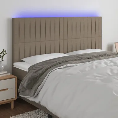 Produktbild von LED Kopfteil Taupe 180x5x118/128 cm Stoff