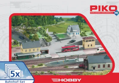 Zdjęcie produktu dla Piko H0 61923 H0 5-częściowy zestaw stacji kolejowej