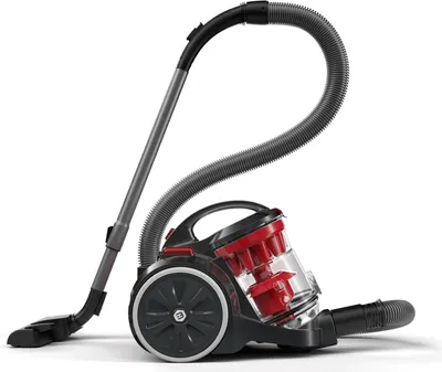 Produktbild von Balter Vento A4 Staubsauger Beutellos Bodenstaubsauger Multizyklon HEPA, Rot, Große 3L Staubbehälter, gummierte Räder, inkl. Zubehör
