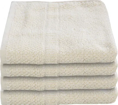 Produktbild von Handtücher - Beige - 50 x 90 cm - Baumwolle - Popcorn Design - 4er Set