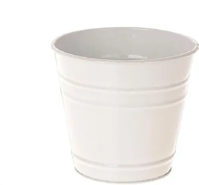 Produktbild von Metalltöpfe 6er-Set I Ø 13 x H 12 cm I weiss I Übertopf Metall - 3,46 € pro Stück