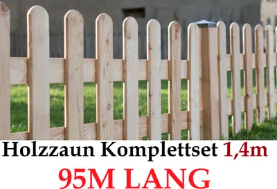 Produktbild von Gartenzaun 140cm x 95m Sibirische Lärche Form Zaun-Set