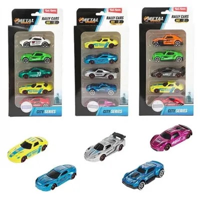 Image de Toi-toys Toi Toys : lot de 5 voitures de rallye en métal